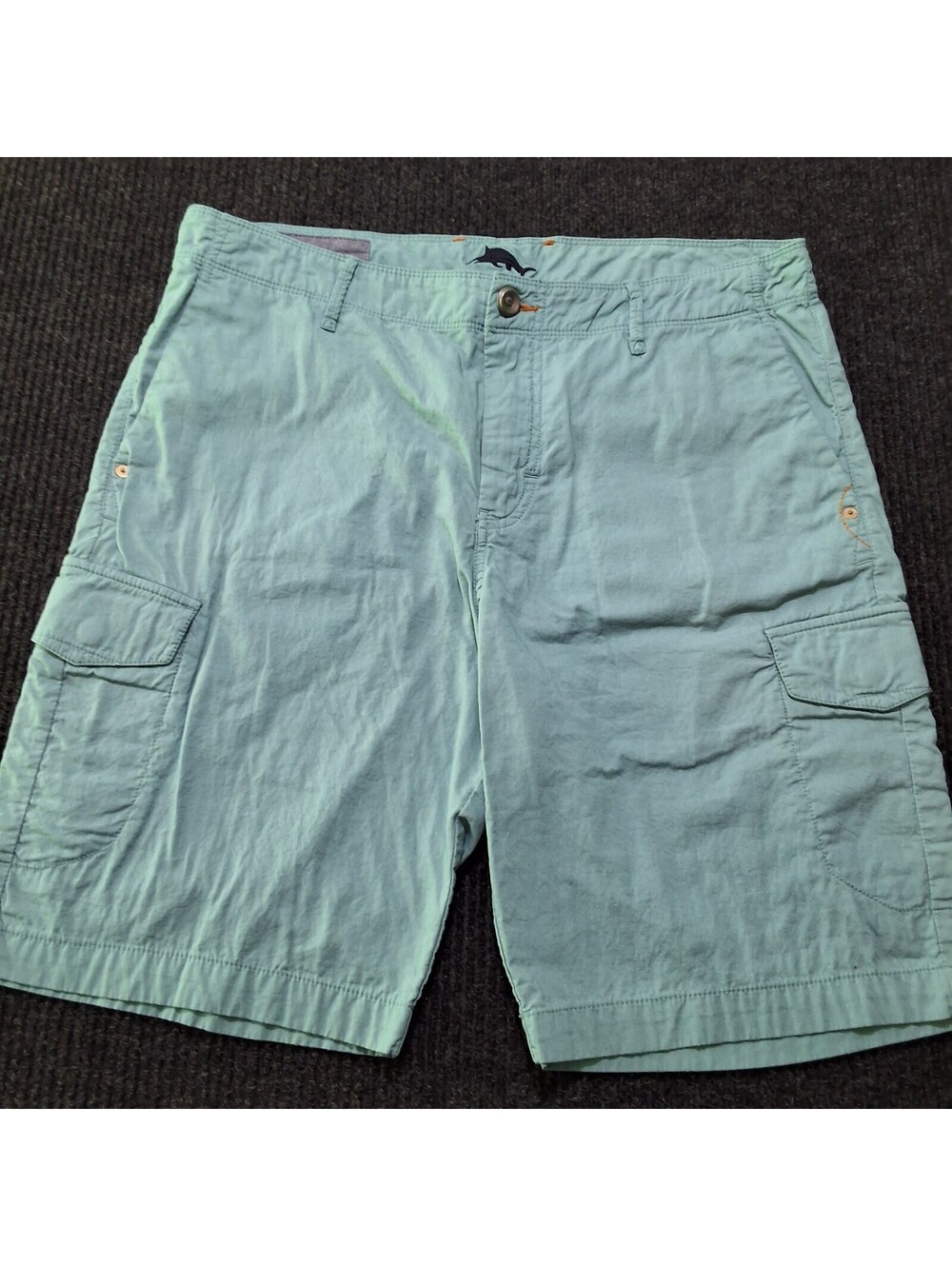 Tommy Bahama Men's Light Blue Cotton Cargo Shorts Size 36